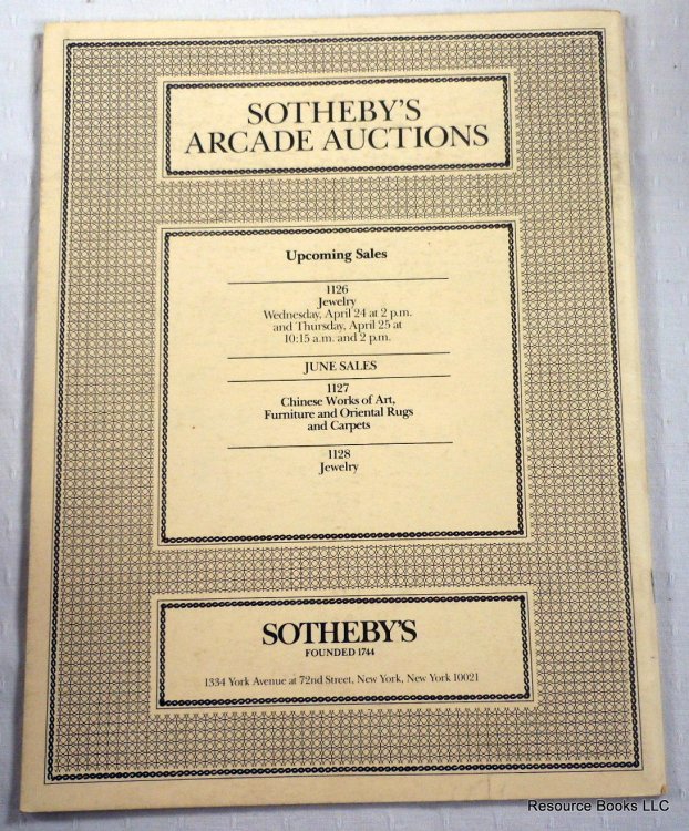 Image for Chinese Works of Art, Furniture and Oriental Rugs and Carpets. Sotheby's Arcade Auctions, April 16, 1985, Sale 1125 Chinese Works of Art, Furniture and Oriental Rugs and Carpets. Sotheby's Arcade Auctions, April 16, 1985, Sale 1125