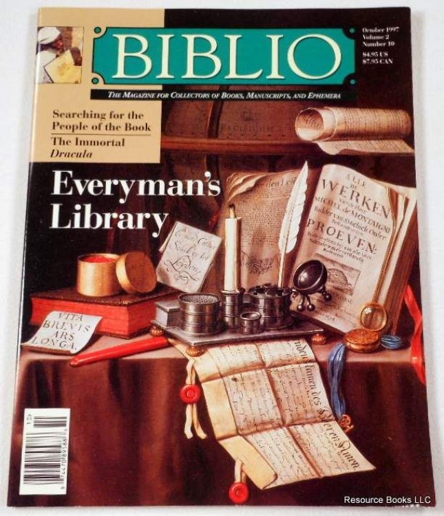Image for Biblio Magazine - October 1997. Volume 2, Number 10 Biblio Magazine - October 1997. Volume 2, Number 10