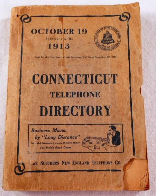 Image for Connecticut Telephone Directory: October 19, 1913 Connecticut Telephone Directory: October 19, 1913