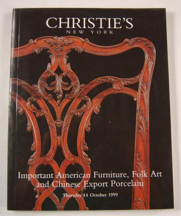 Image for Important American Furniture, Folk Art & Chinese Export Porcelain. Christie's New York: October 14, 1999. Sale 9268 Important American Furniture, Folk Art & Chinese Export Porcelain. Christie's New York: October 14, 1999. Sale 9268