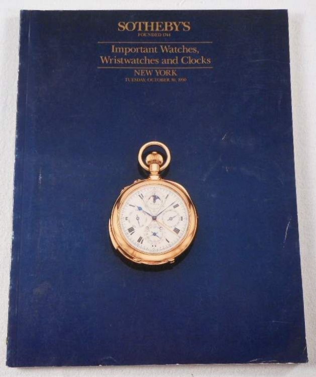 Image for Important Watches, Wristwatches and Clock. Sotheby's New York, October 30, 1990 Important Watches, Wristwatches and Clock. Sotheby's New York, October 30, 1990