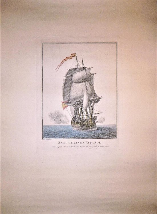 ROYAL SPANISH NAVAL ETCHINGS, printed 1932