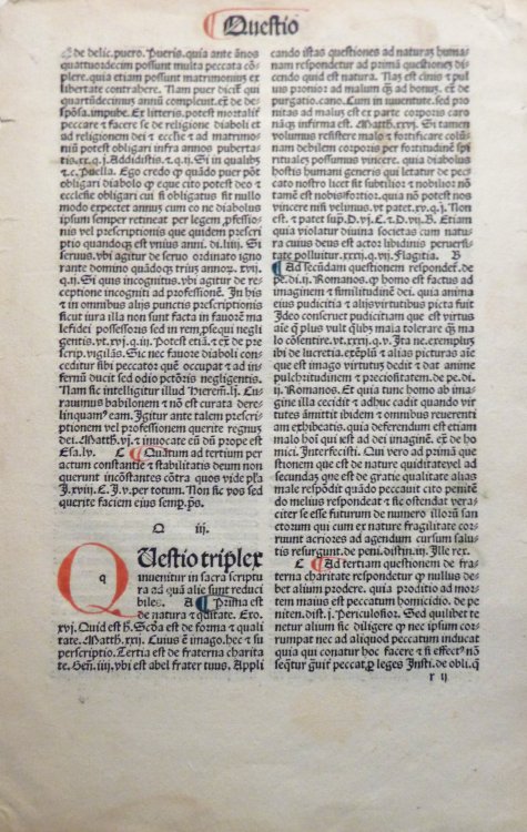 A Leaf From OPUS TRIVIUM - 1500