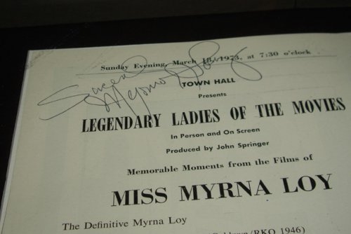 Myrna Loy Signed Program New York 1973