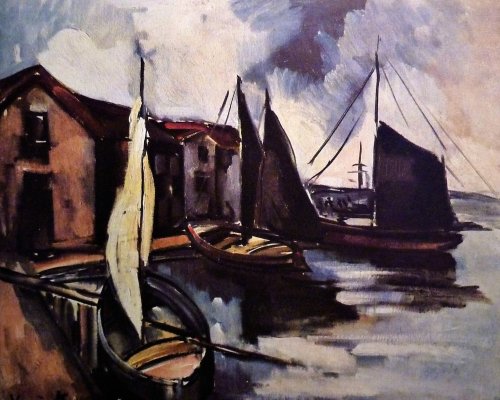 'Sailboats at Le Harve' - Maurice de Vlaminck - 1910