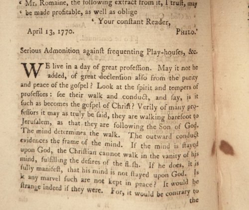 1770 1st/1st GOSPEL MAGAZINE Rare Female Publisher