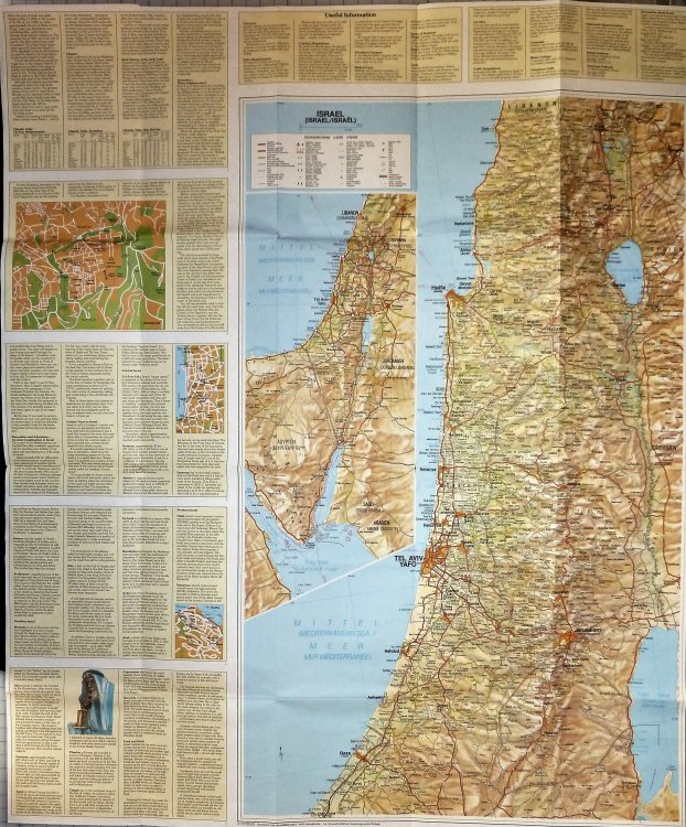 Hildebrand's Travel Map of Israel