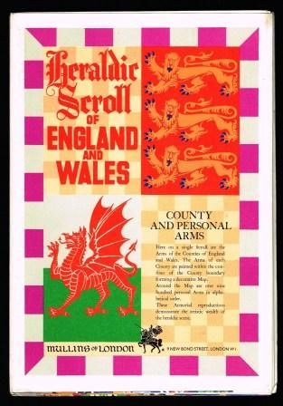 HERALDIC SCROLL OF ENGLAND & WALES. A decorative Scroll of County and English and Welsh personal Arms. The Arms of each County are painted within the confines of the County boundary forming a decorative map.