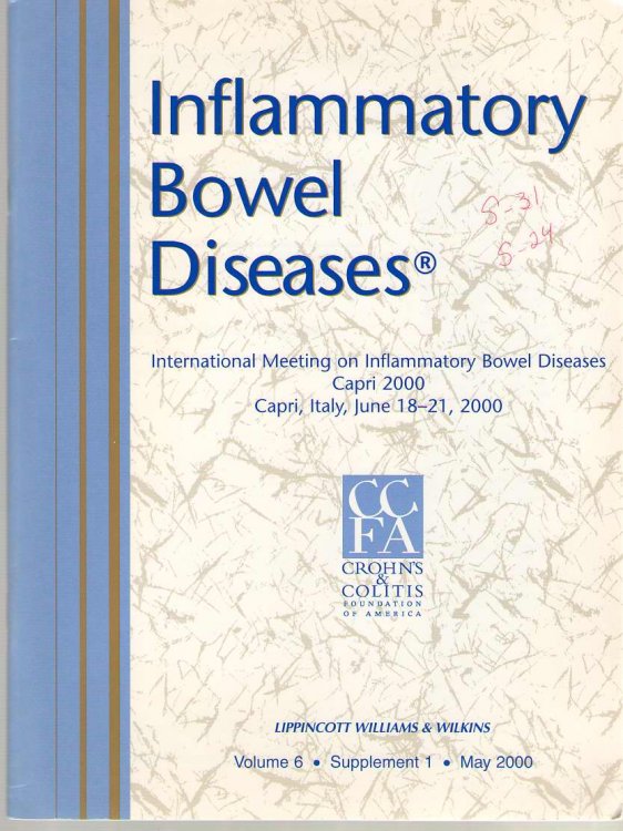 Image for Inflammatory Bowel Diseases: Official Journal Of The Ccfa Volume 6 - Supplement 1 - May 2000 Inflammatory Bowel Diseases: Official Journal Of The Ccfa Volume 6 - Supplement 1 - May 2000