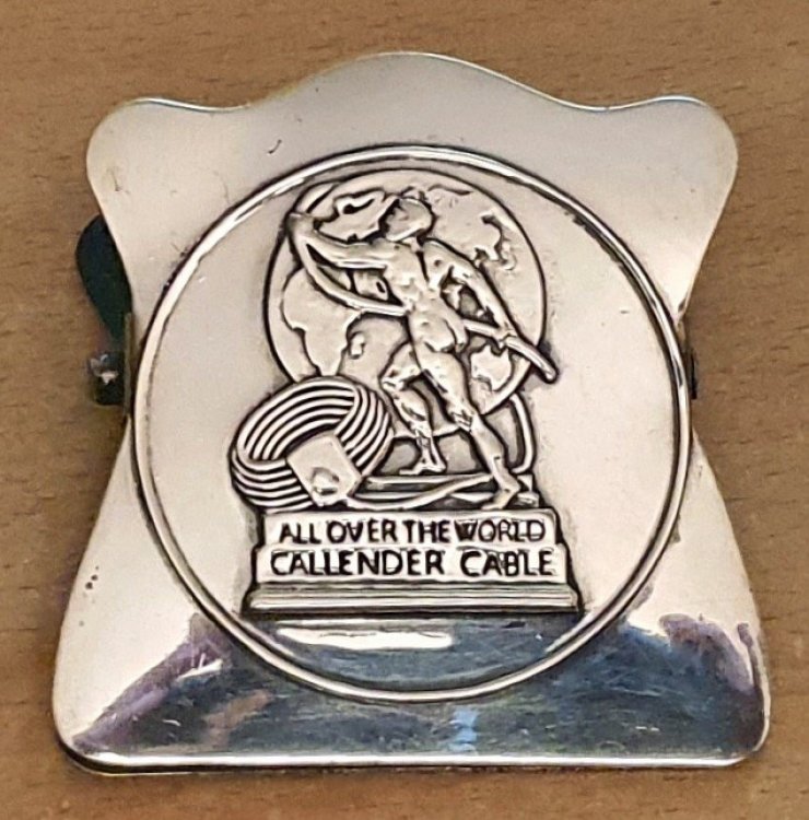 Image for White metal office clip: White metal office clip:
