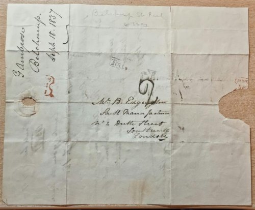 Image for Original Folded Letter. Original Folded Letter.