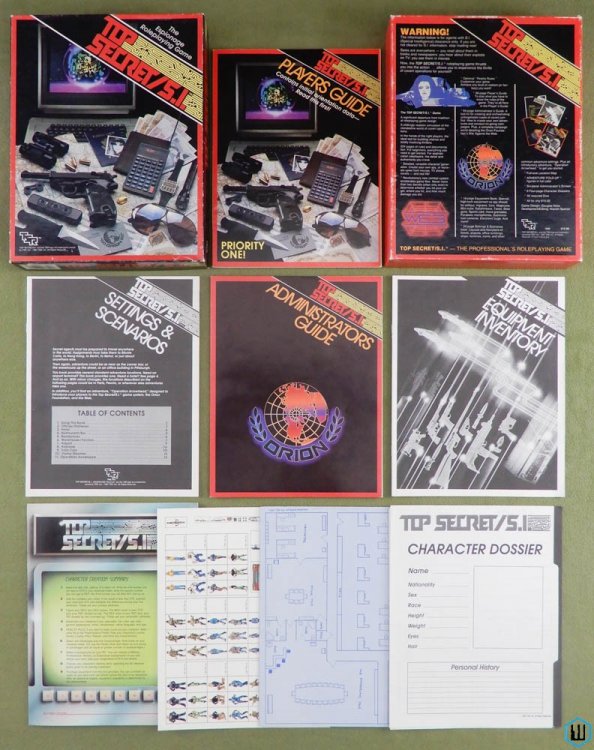 TOP SECRET / S.I. RPG (Espionage Roleplaying Game) SI Box Set TSR 7620