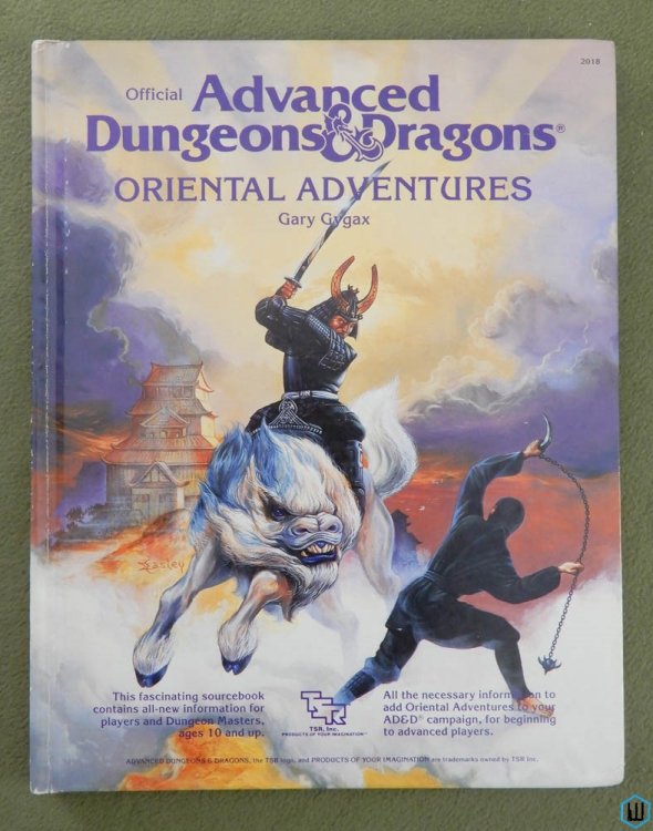Oriental Adventures (Advanced Dungeons & Dragons) Original Hardcover TSR 2018
