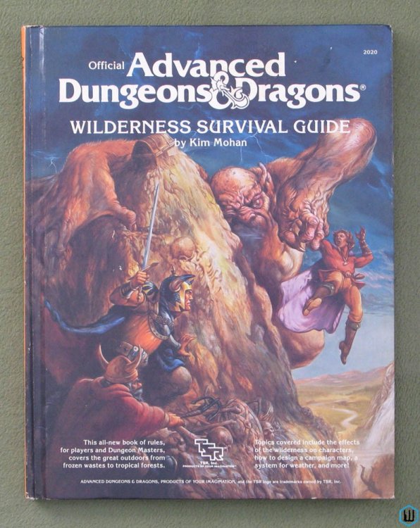 Wilderness Survival Guide (Advanced Dungeons Dragons) Nice Hardcover TSR 2020