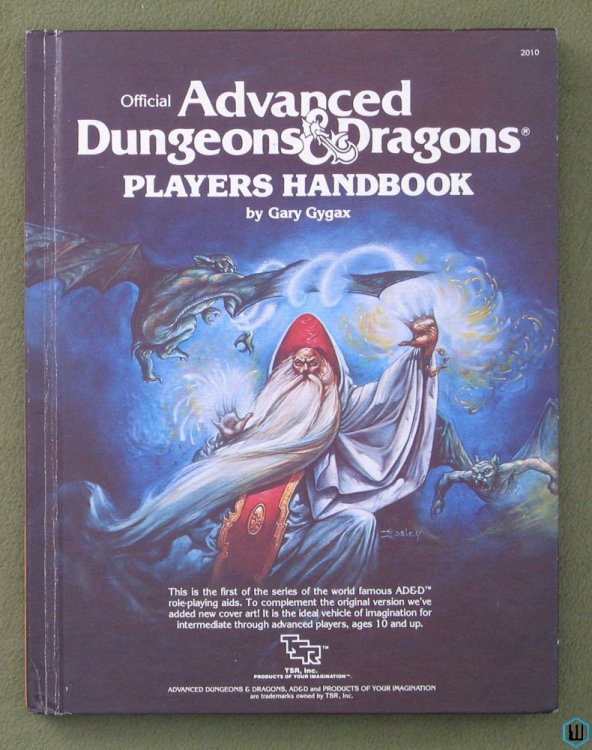 Players Handbook (Advanced Dungeons Dragons) Gary Gygax Easley cover TSR 2010