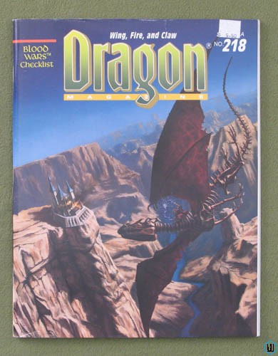 Dragon Magazine, Issue 218 (Dragons, Blood War Checklist, Forgotten Realms)