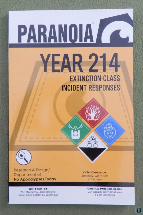 Extinction-Class Incident Responses (Paranoia RPG) Year 214 Mongoose MGP50019