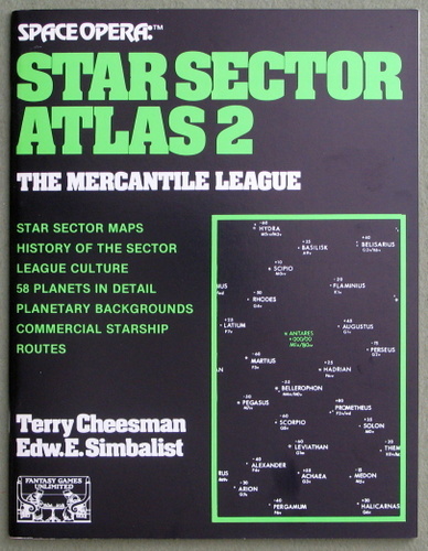 Star Sector Atlas 2: Mercantile League (Space Opera RPG) FGU Fantasy Games Unlimited 7142