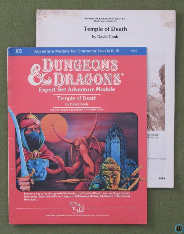 Temple of Death (Dungeons Dragons X5) Original 1983 edition TSR 9069