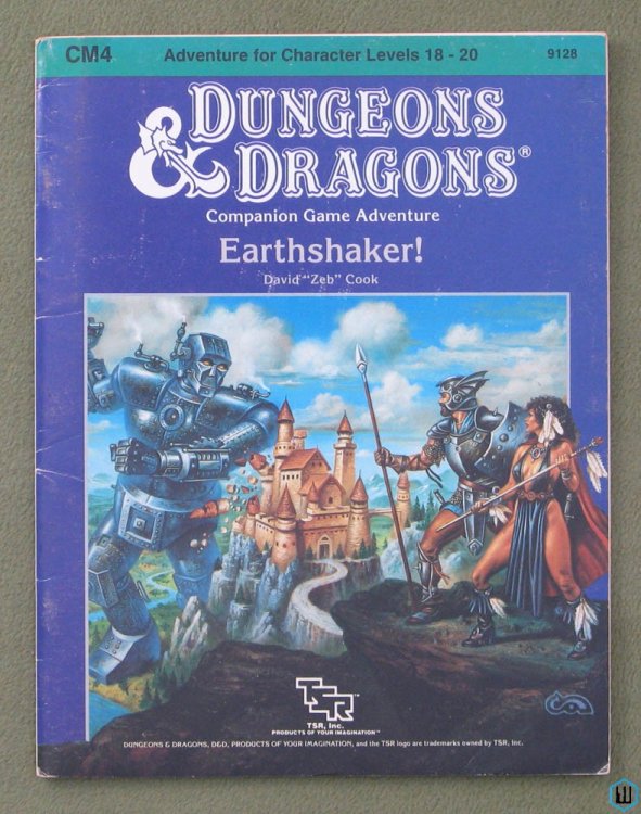Earthshaker! (Dungeons & Dragons module CM4) Original 1985 edition TSR 9128