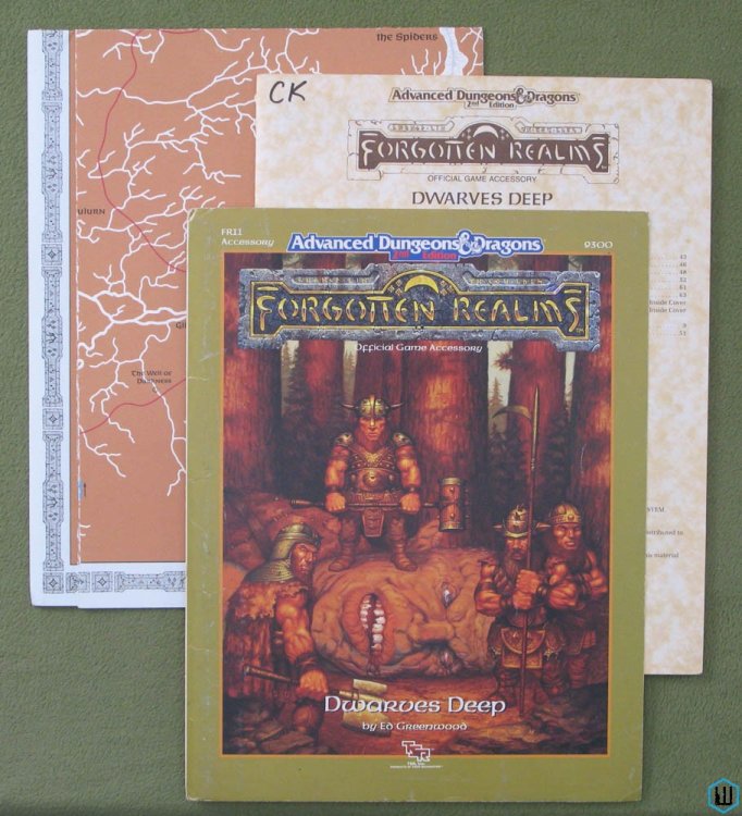Dwarves Deep (Advanced Dungeons Dragons Forgotten Realms FR11) w MAP TSR 9300