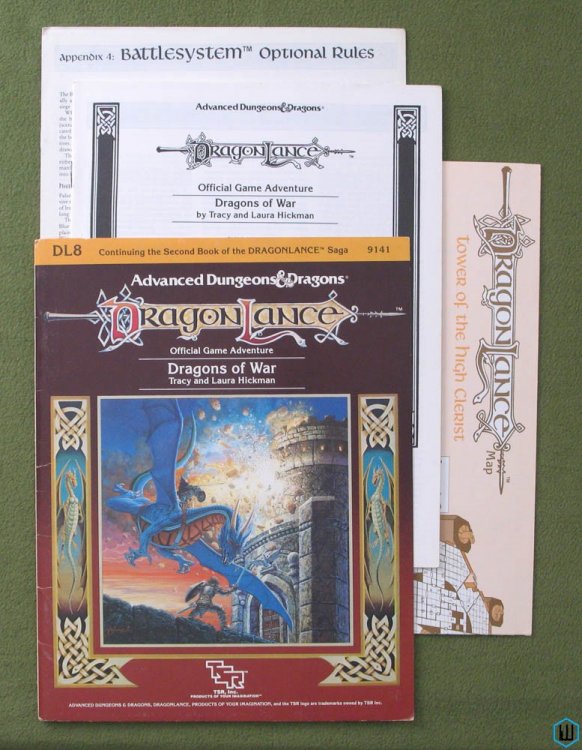 Dragons of War (Dungeons Dragons Dragonlance DL8) Original 1985 edition TSR 9141