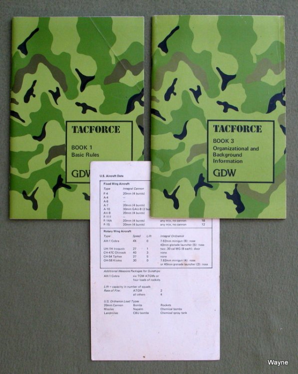 TACFORCE: Book 1, Book 3, and reference card