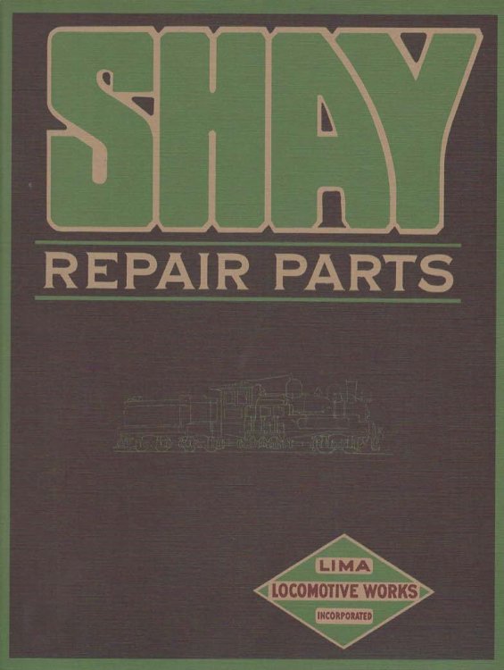1921 Shay Repair Parts Catalog