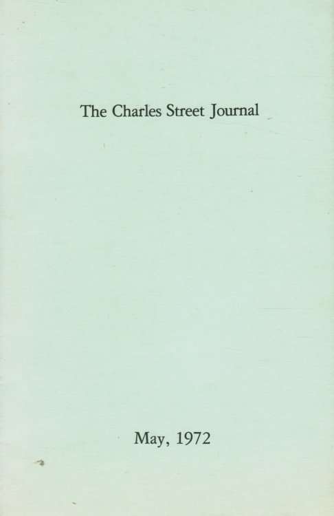 Image for The Charles Street Journal: May 1972 The Charles Street Journal: May 1972