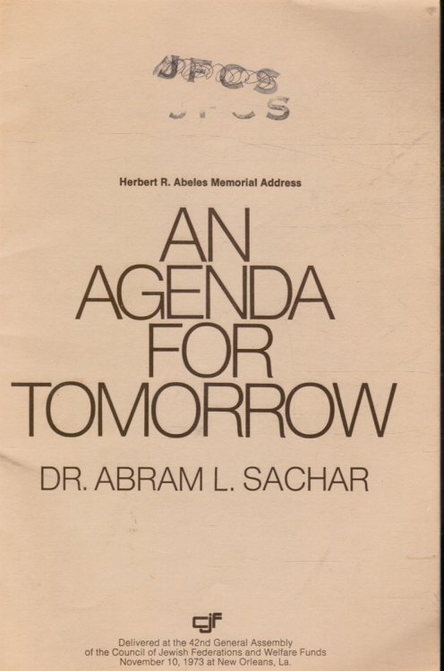 Image for An Agenda for Tomorrow An Agenda for Tomorrow