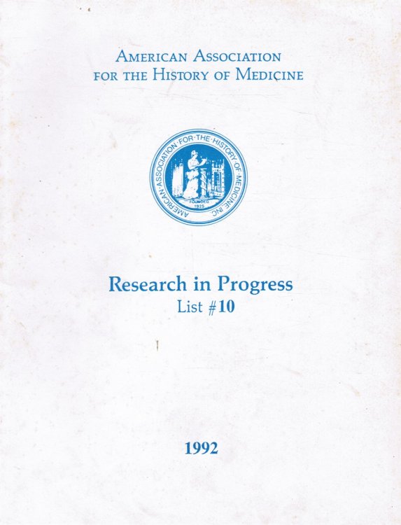 Image for Research in Progress List #10 Research in Progress List #10