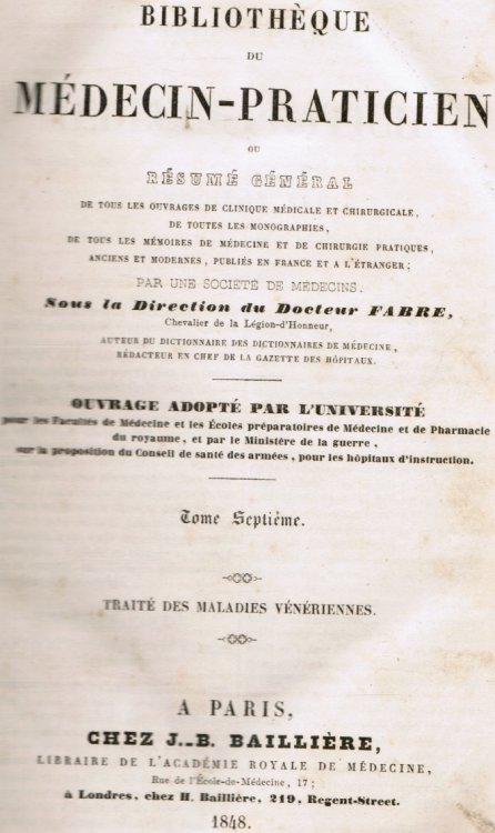 Image for Bibliotheque Du Medecin-Praticien - Tome 7 Bibliotheque Du Medecin-Praticien - Tome 7