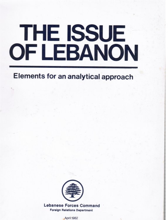 The Issue of Lebanon: Elements for an Analytical Approach