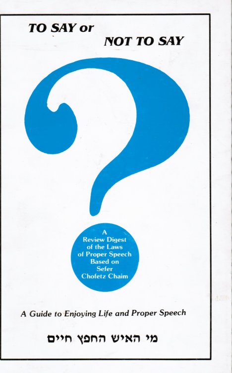 Image for To Say Or Not To Say: A Guide To Enjoying Life And Proper Speech To Say Or Not To Say: A Guide To Enjoying Life And Proper Speech