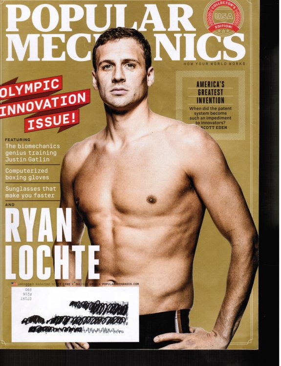 Image for Popular Mechanics July/August 2016 Ryan Lochte Olympic Innovation Issue Popular Mechanics July/August 2016 Ryan Lochte Olympic Innovation Issue