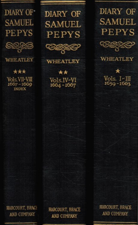The Diary of Samuel Pepys: Vol 1 - Vol VIII (Eight Volumes in 3 Books)
