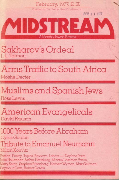 Image for Midstream: a Monthly Jewish Review - February 1977 Muslims and Spanish Jews (Feature) Midstream: a Monthly Jewish Review - February 1977 Muslims and Spanish Jews (Feature)