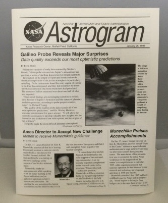 Nasa Astrogram; (Ames Research Center, Moffett Field, CA) January 26, 1996