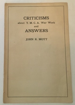 Image for Criticisms About Y.m.c.a. War Work And Answers Criticisms About Y.m.c.a. War Work And Answers