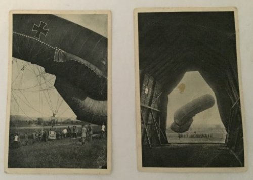 Image for Two Original Postcards From World War I Germany Featuring Balloons Two Original Postcards From World War I Germany Featuring Balloons