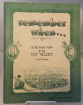 Image for Remember When A Boy's-Eye View of an Old Valley Remember When A Boy's-Eye View of an Old Valley