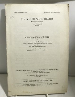 Image for Rural School Lunches (Home Economics Department) (Extension Bulletin No. 4) Rural School Lunches (Home Economics Department) (Extension Bulletin No. 4)