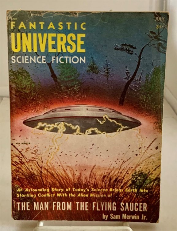 A Surface Raid by Philip K. Dick, Proof by Eric Frank Russell, and Rebirth by Frank Belknap Long, As Found in Fantastic Universe Science Fiction; (July, 1955 Vol. 3, No. 6)