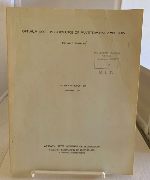 Opitmum Noise Performance of Multiterminal Amplifiers; Technical Report 417 (February 1, 1964)