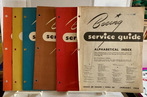 Boeing Service Guide (For the Stratocruiser) ; Issue No. 3, December 1947 - Issue No. 7 - April 1948; Alphabetical Index