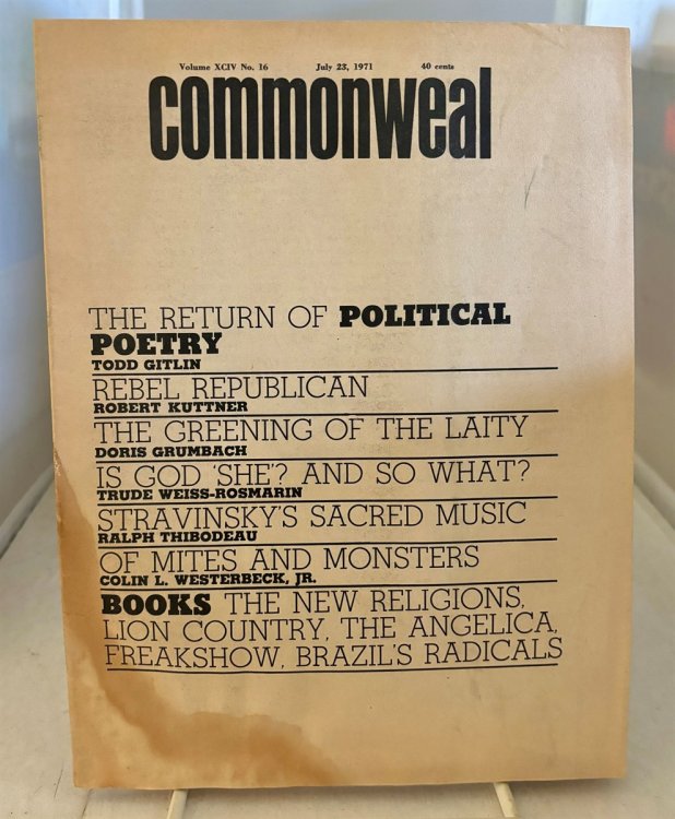 Image for Commonweal; Volume XCIV, No. 16; July 23, 1971 Commonweal; Volume XCIV, No. 16; July 23, 1971