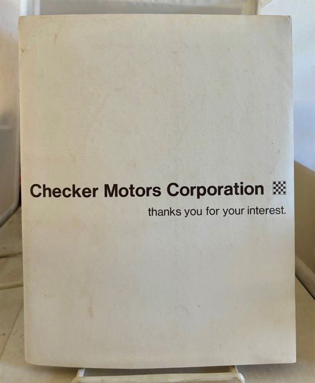 Image for Advertising Brochure Folder with Pamphlets for the Checker Motors Corporation Advertising Brochure Folder with Pamphlets for the Checker Motors Corporation