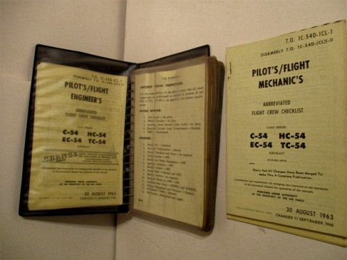 Pilot's/ Flight Engineer's Abbreviated Flight Crew Checklist. C-54, EC-54, HC-54, TC-54 Aircraft. TO 1C-54D-1CL-1.