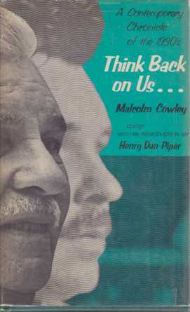 THINK BACK ON US.; A Contemporary Chronicle of the 1930's