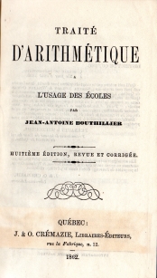 Image for Traite d'arithmetique a l'usage des ecoles. Traite d'arithmetique a l'usage des ecoles.
